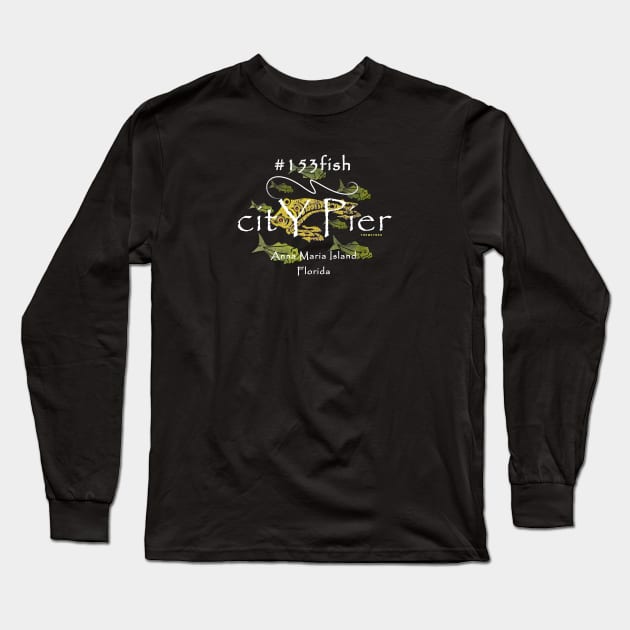 Anna Maria Island, FL., City Pier Fishing Long Sleeve T-Shirt by The Witness